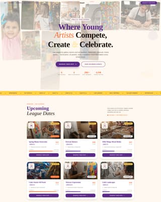 Easel - Vibrant Kids Art Landing Page Template