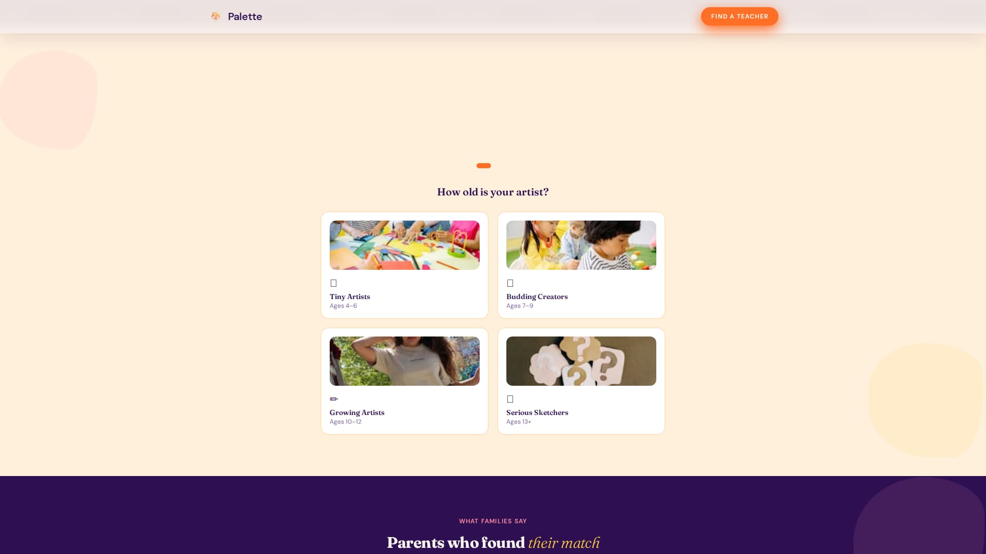 Palette - Joyful Art Instructor Landing Page Template