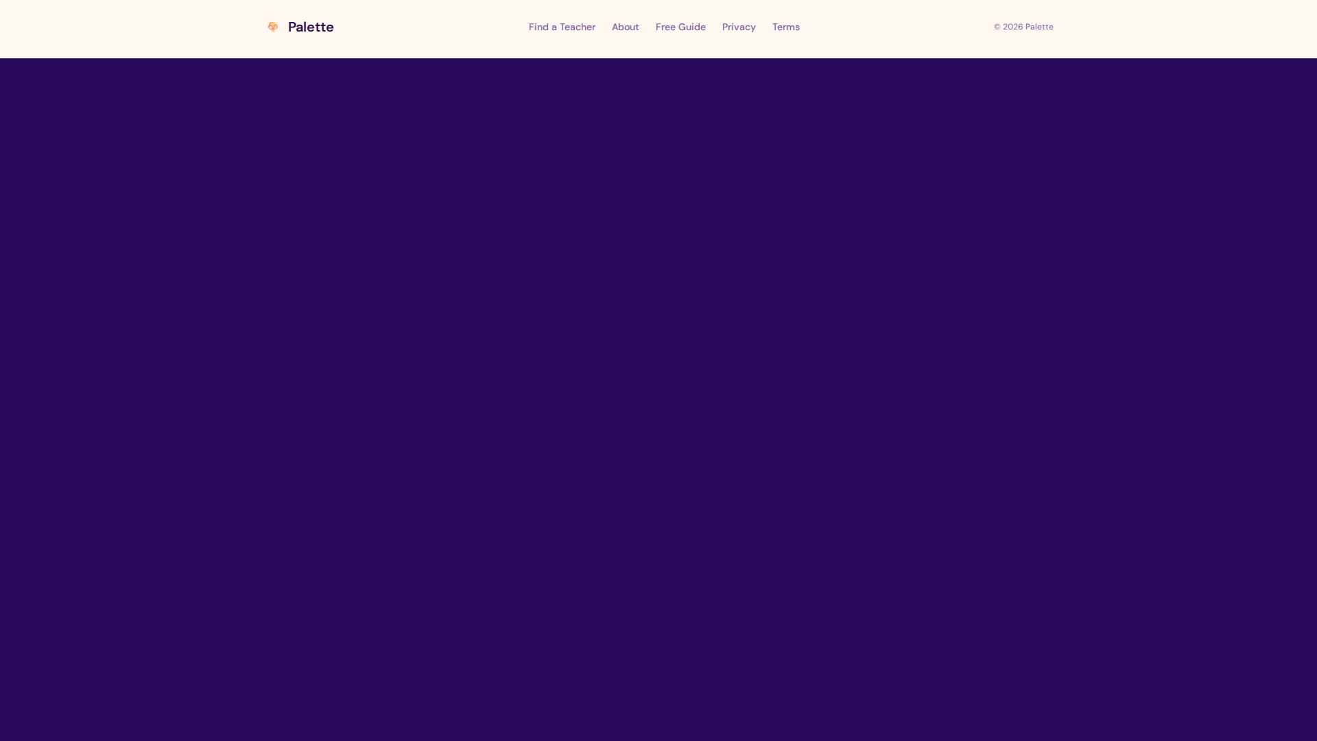 Palette - Joyful Art Instructor Landing Page Template