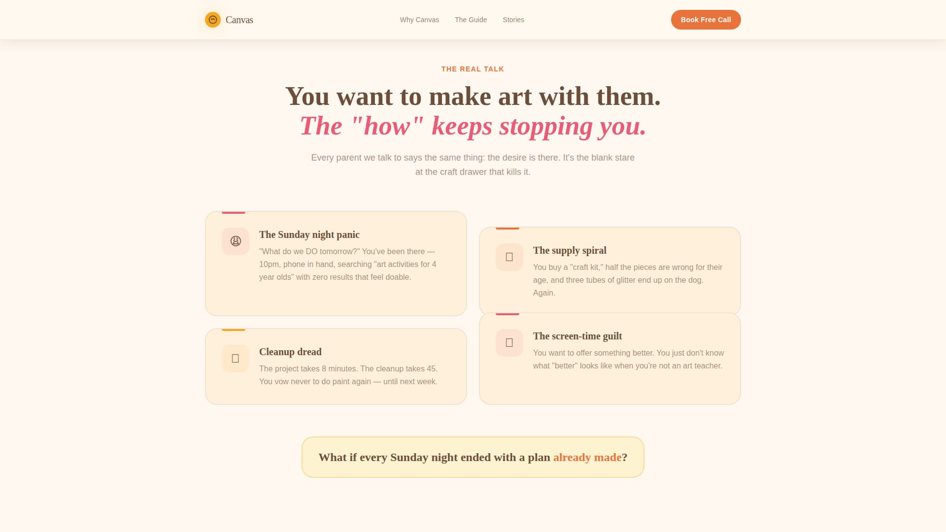 Canvas - Inspiring Kids Art Landing Page Template