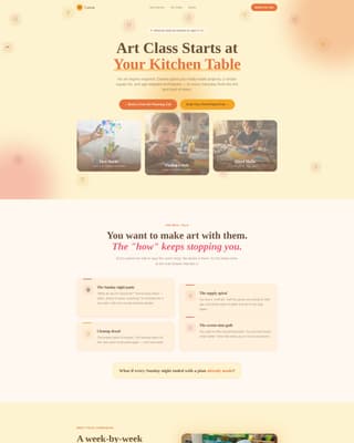 Canvas - Inspiring Kids Art Landing Page Template