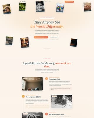 Shutter - Inspiring Kids Photography Landing Page Template