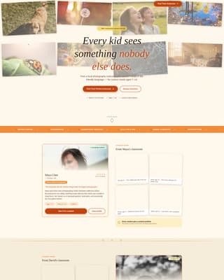 Shutter — Professional Youth Photography Landing Page Template