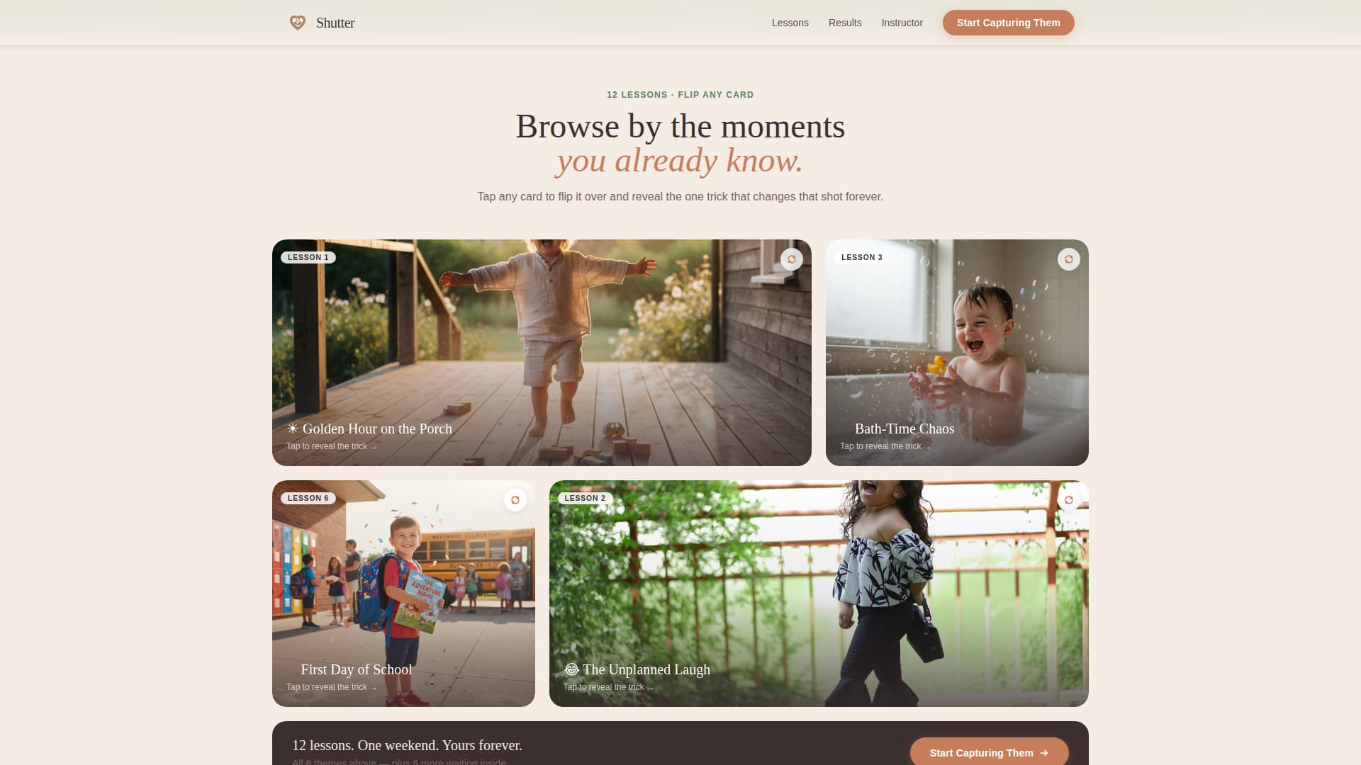 Shutter - Heartwarming Photography Landing Page Template