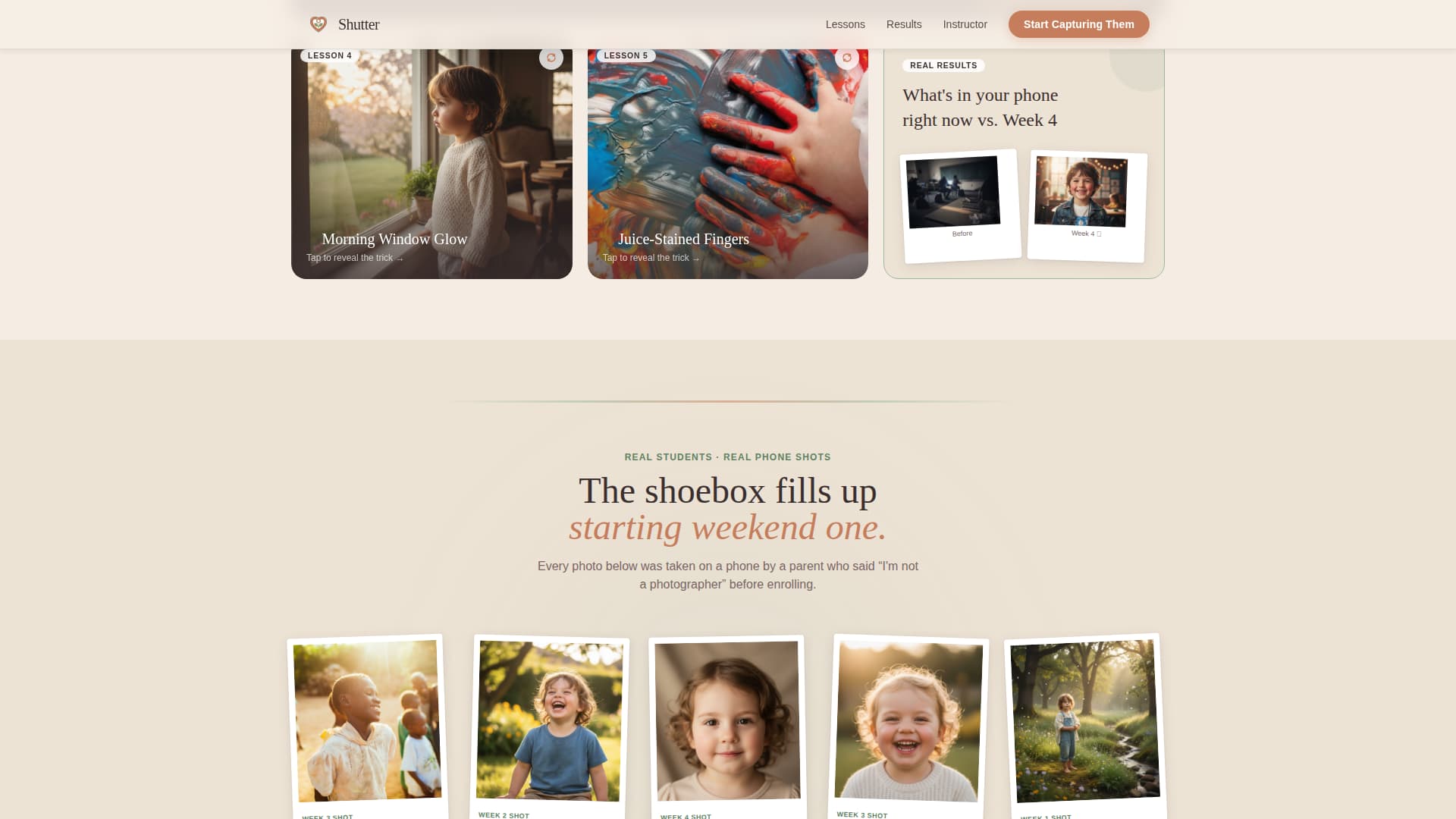 Shutter - Heartwarming Photography Landing Page Template