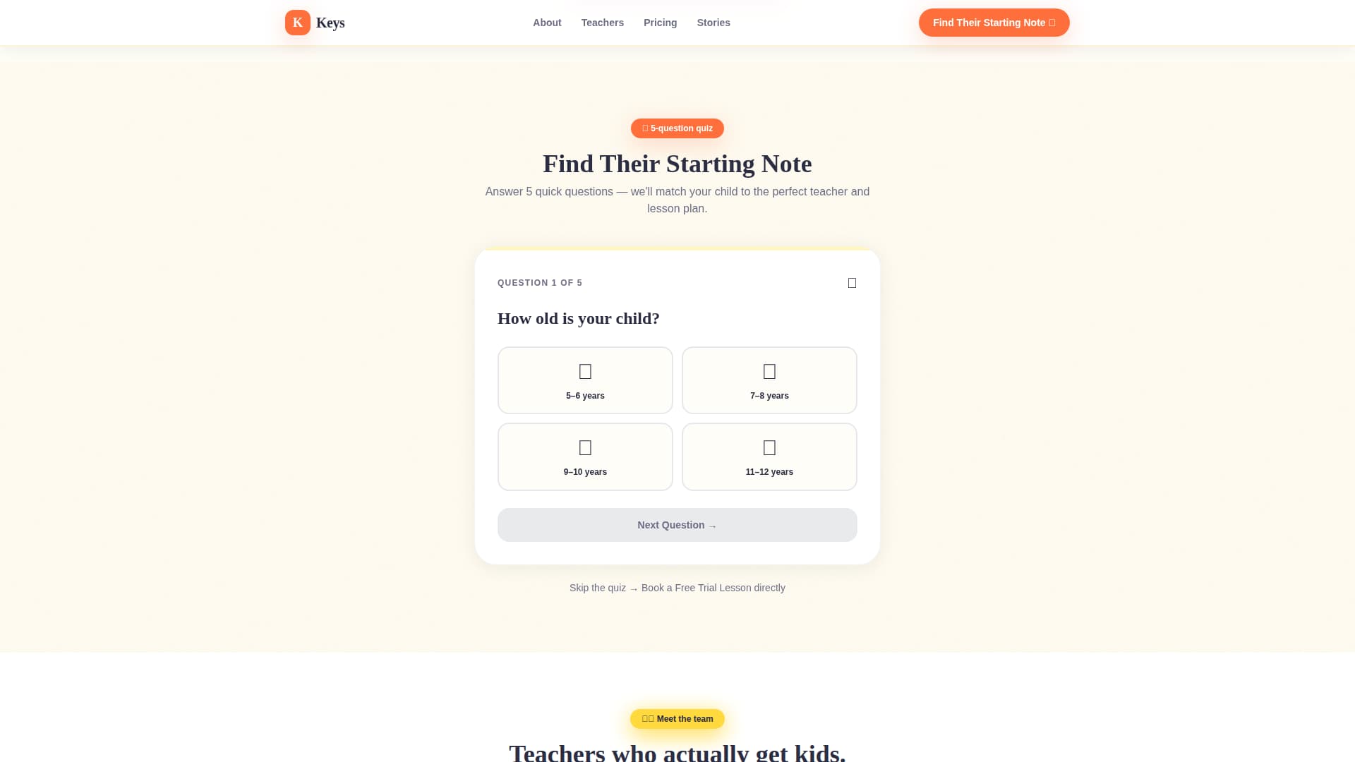 Keys - Playful Piano Landing Page Template