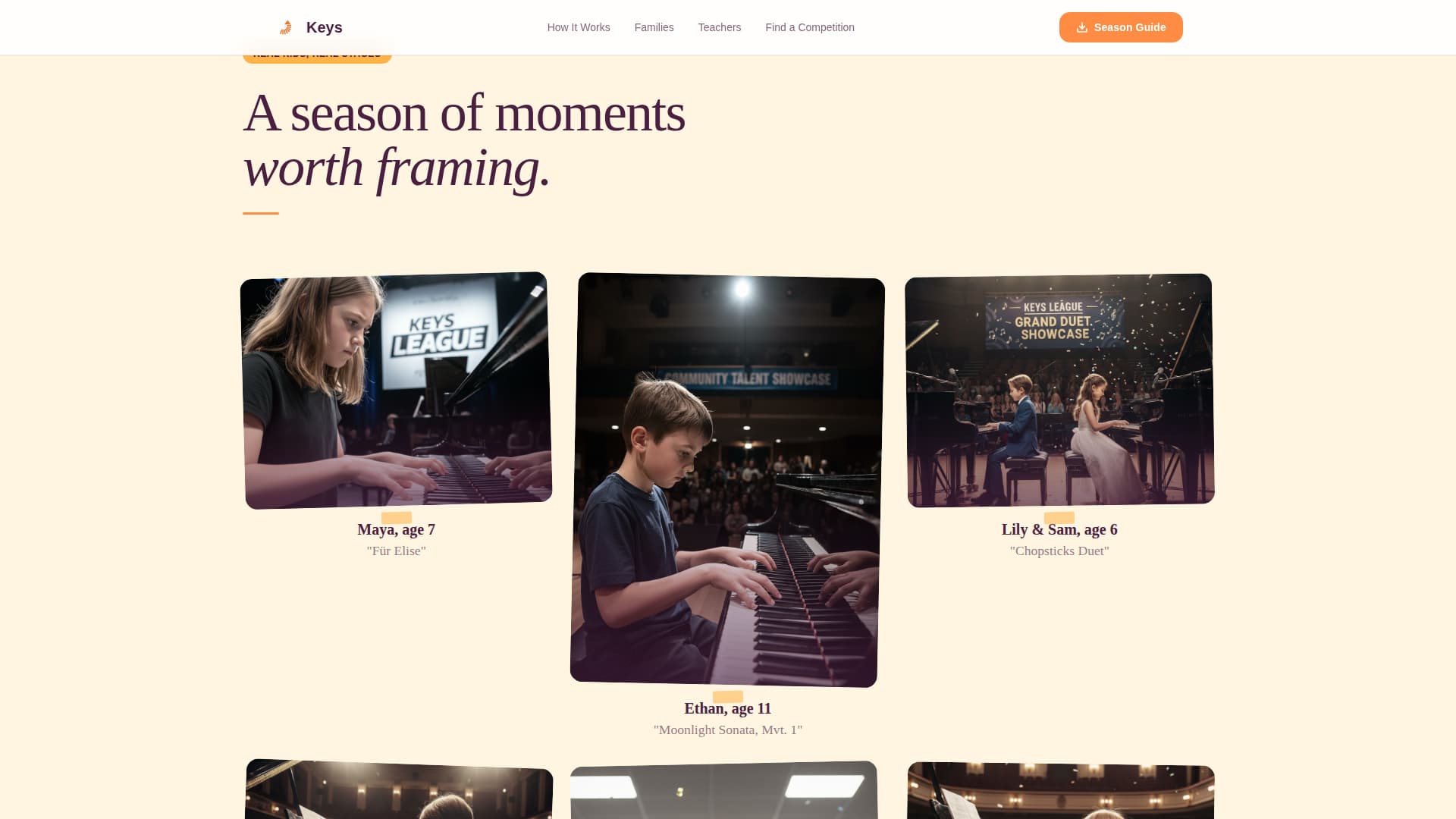 Keys - Inspiring Piano Landing Page Template