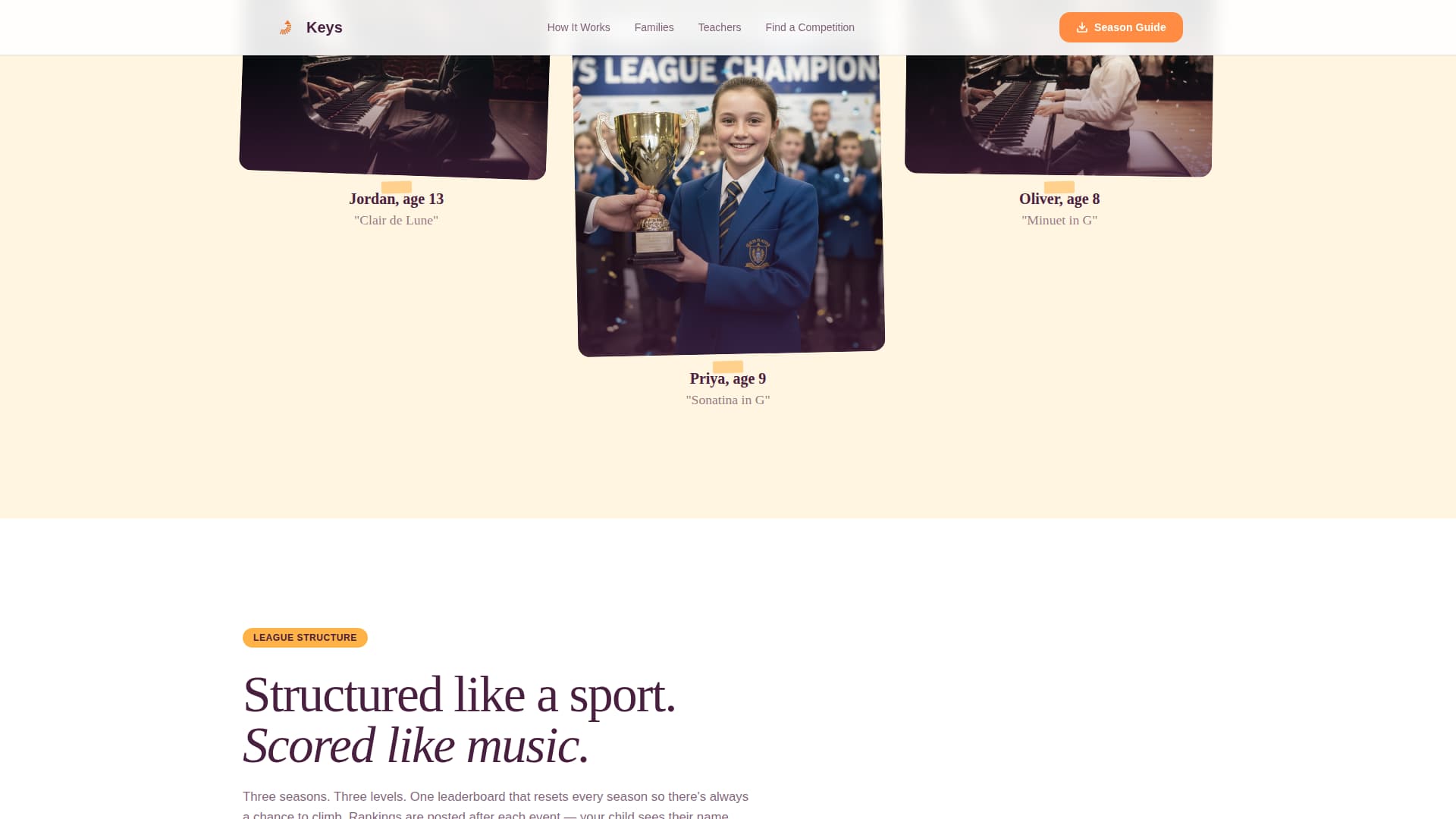 Keys - Inspiring Piano Landing Page Template