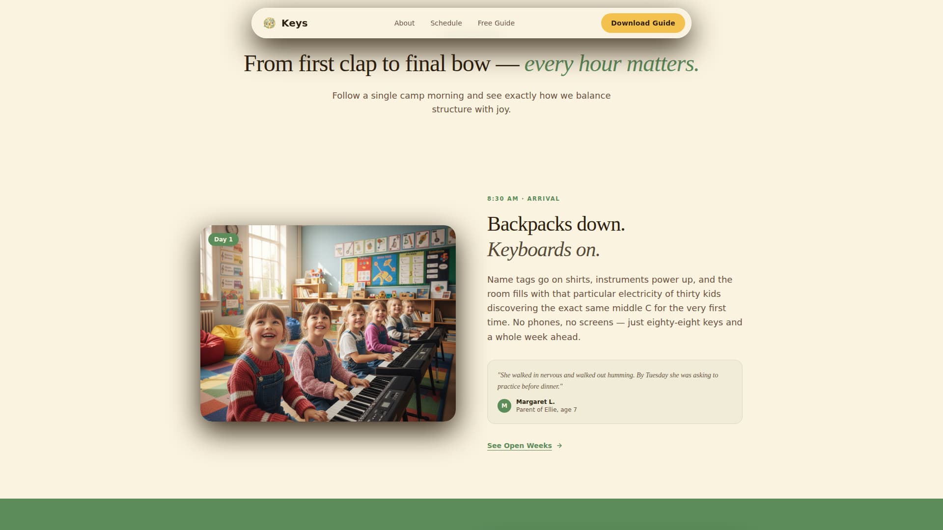 Keys - Joyful Piano Landing Page Template