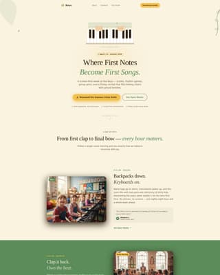 Keys - Joyful Piano Landing Page Template