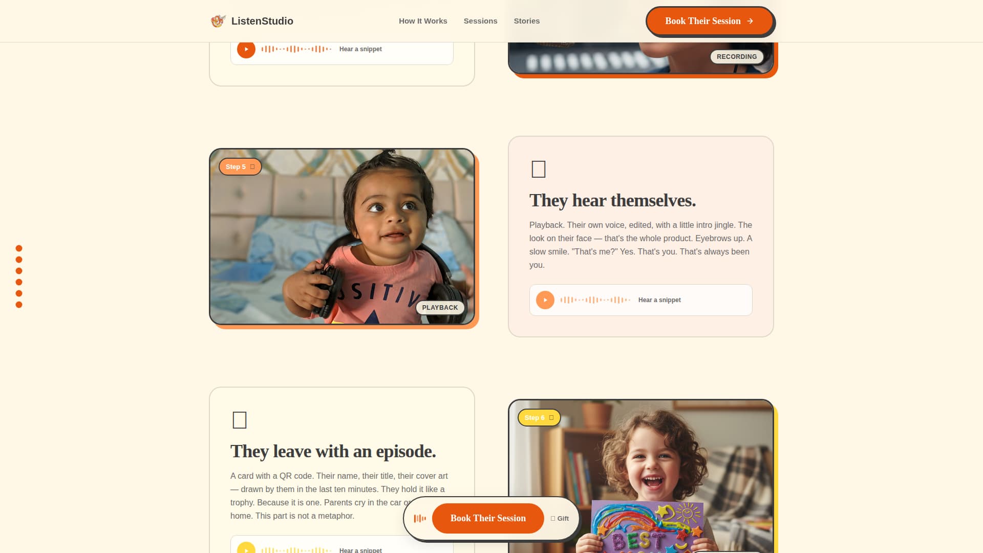Listen - Imaginative Kids Podcast Landing Page Template