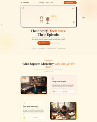 Listen - Imaginative Kids Podcast Landing Page Template