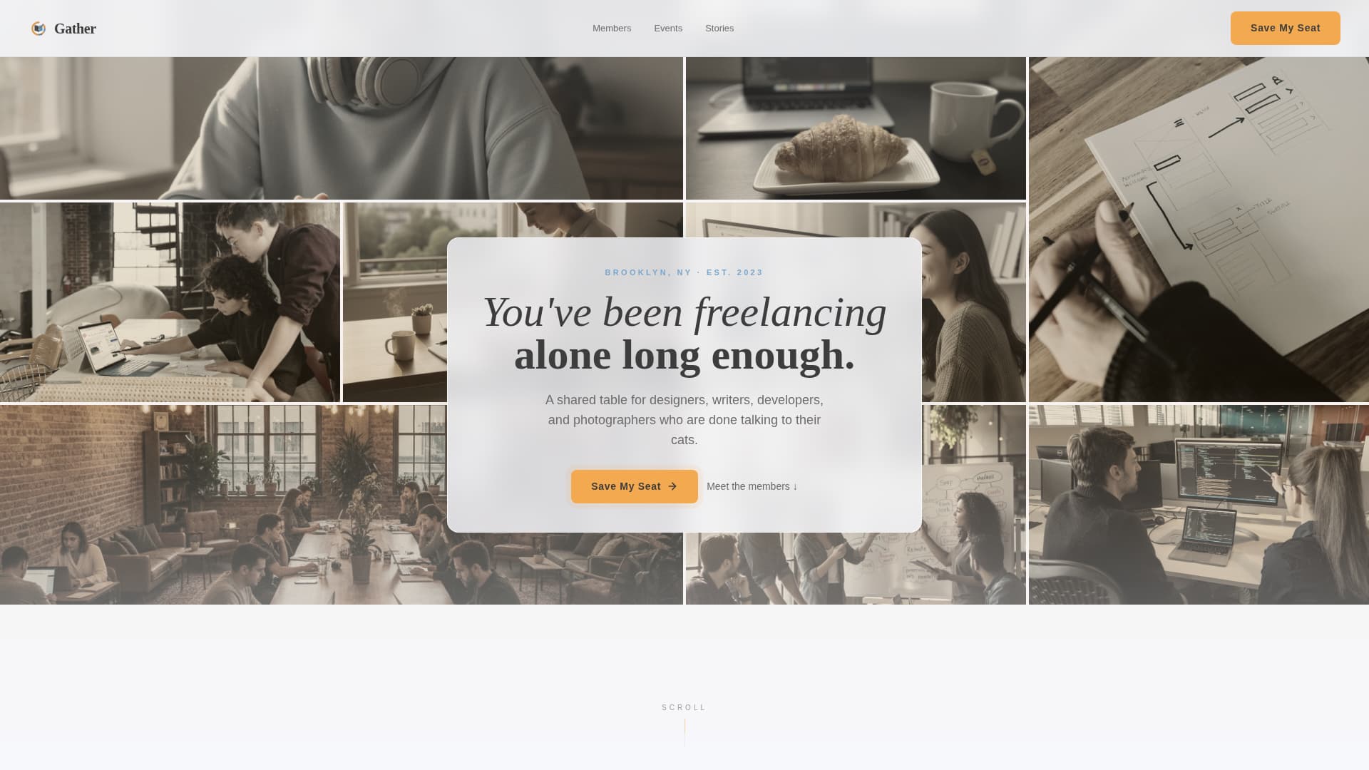 Gather - Vibrant Freelancers Landing Page Template