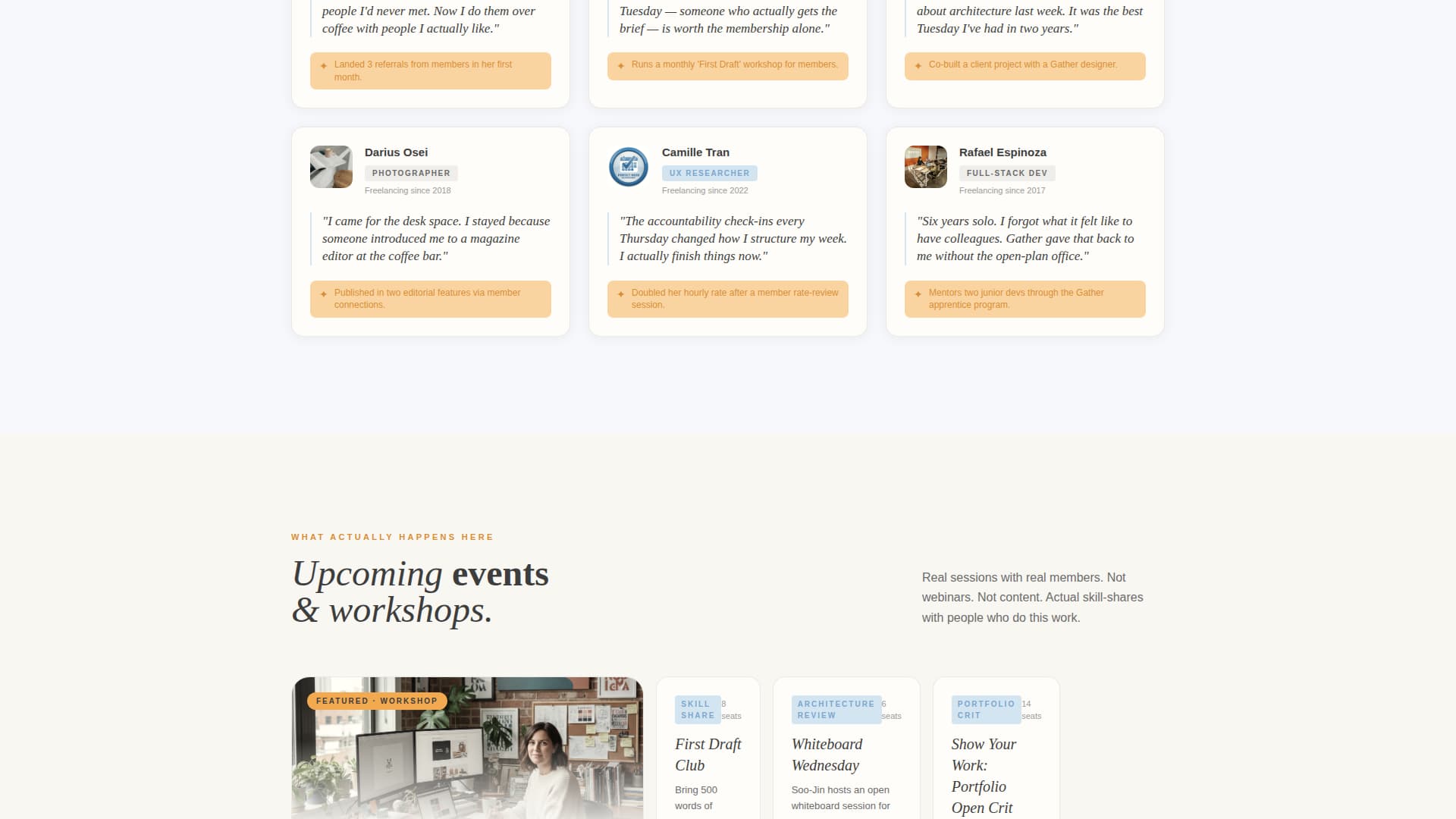 Gather - Vibrant Freelancers Landing Page Template