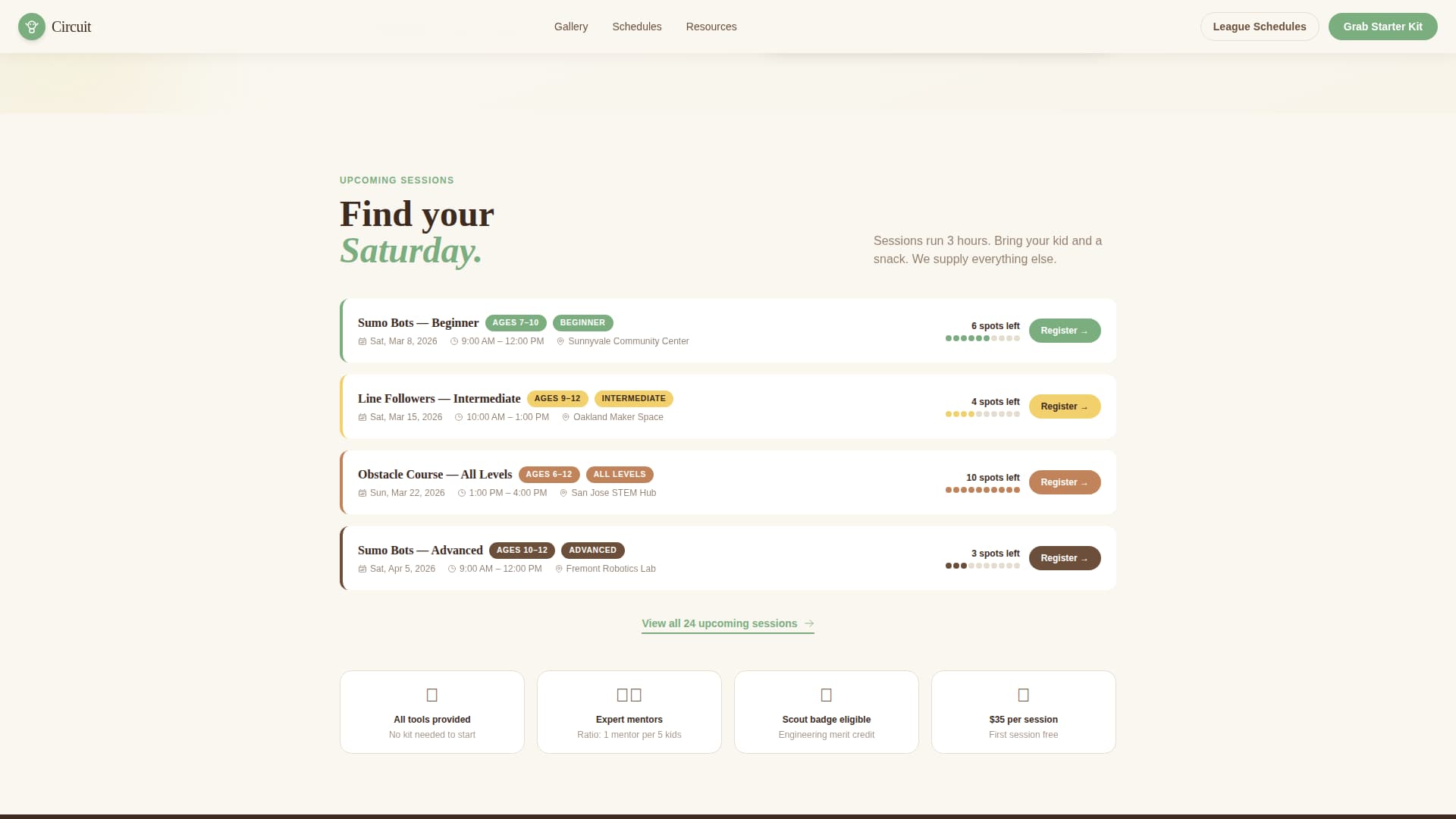 Circuit — Dynamic Robotics Education Landing Page Template