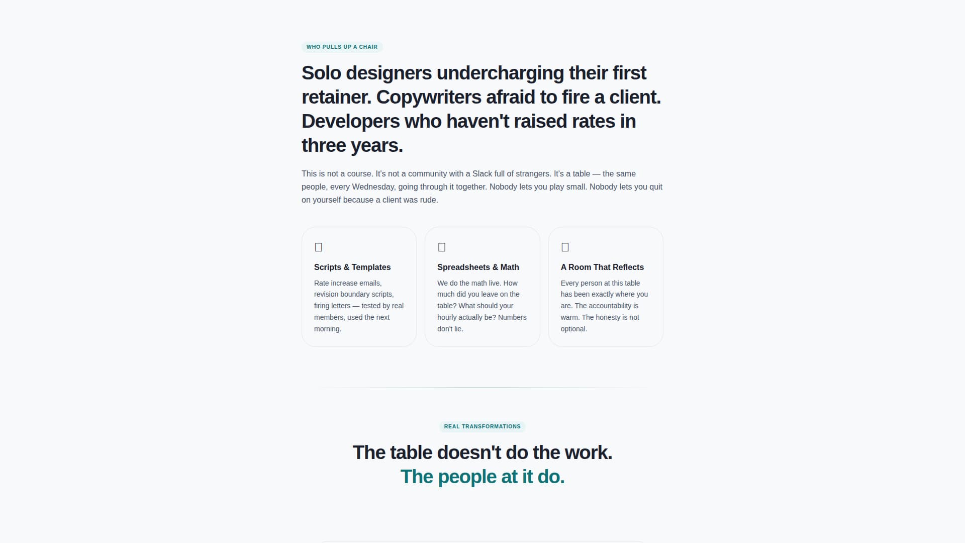 Catalyst - Honest Freelancers Landing Page Template