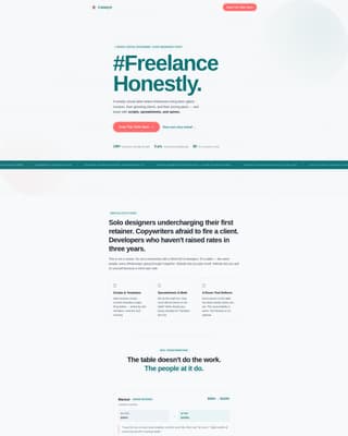 Catalyst - Honest Freelancers Landing Page Template