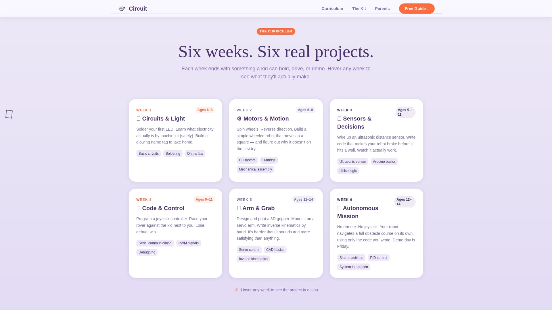 Circuit — Proven STEM Robotics Landing Page Template