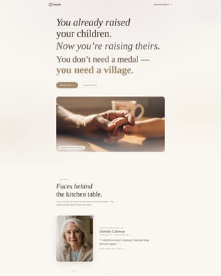 Hearth - Warm Grandparent Landing Page Template
