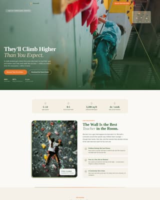 Ascend - Inspiring Kids Climbing Landing Page Template