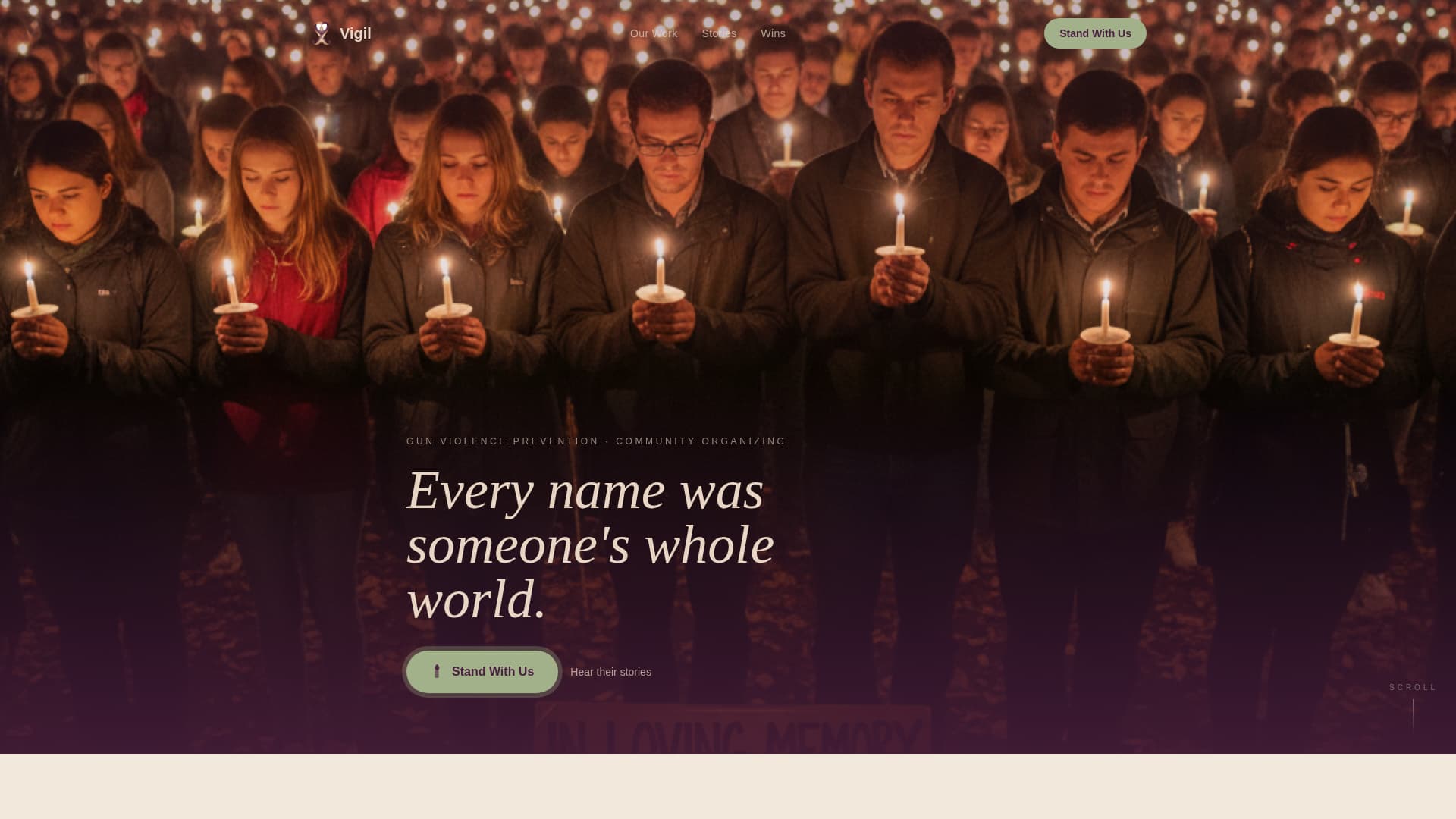 Vigil - Powerful Advocacy Landing Page Template