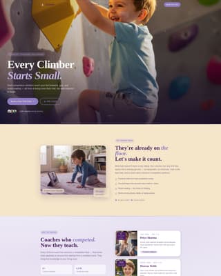 Summit - Inspiring Kids Climbing Landing Page Template