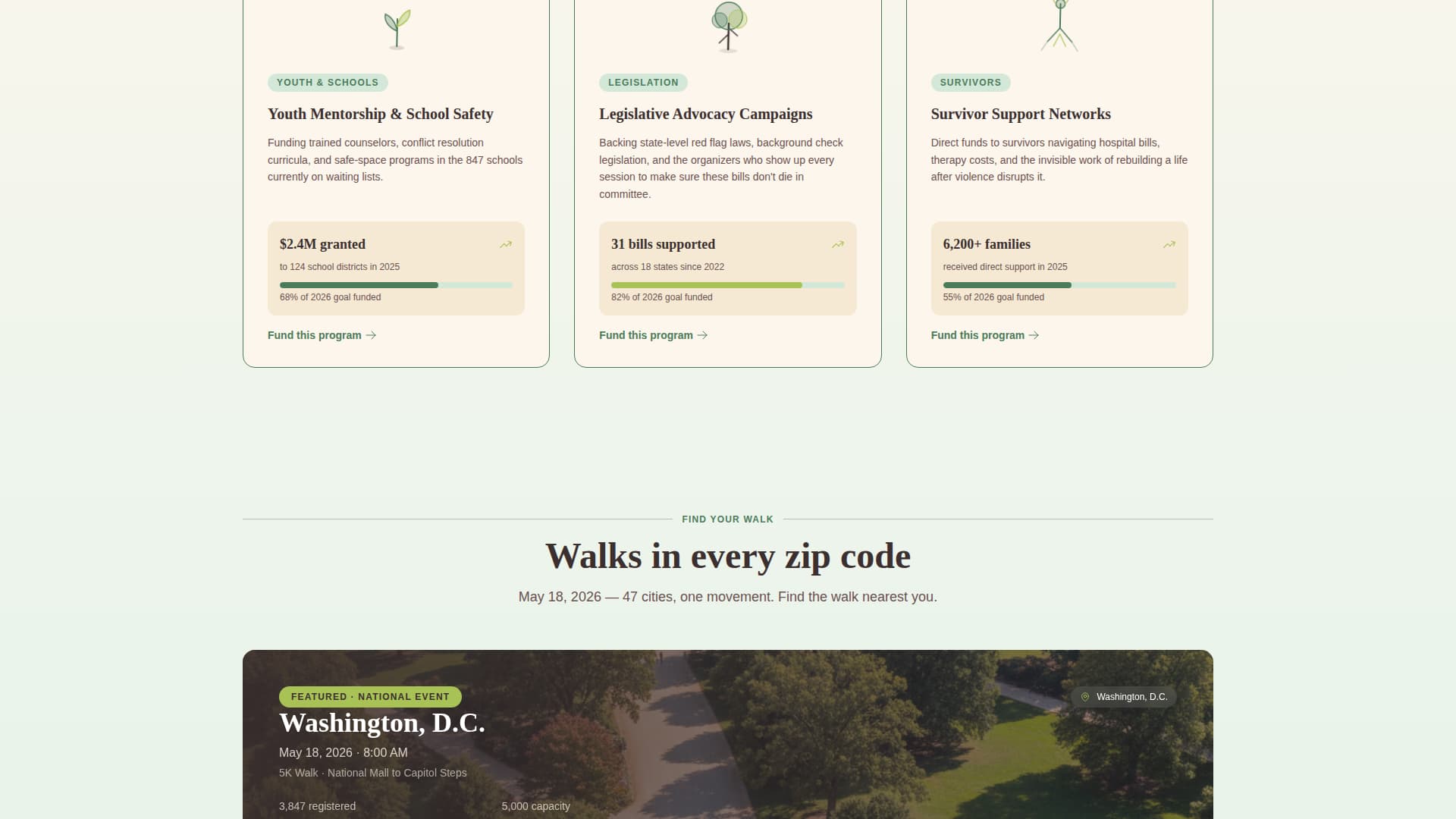 Protect - Powerful Gunviolenceprevention Landing Page Template