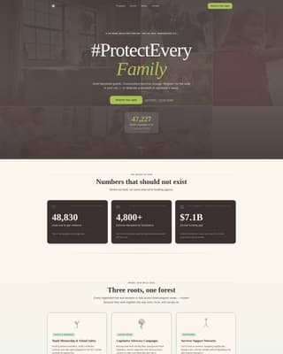 Protect - Powerful Gunviolenceprevention Landing Page Template