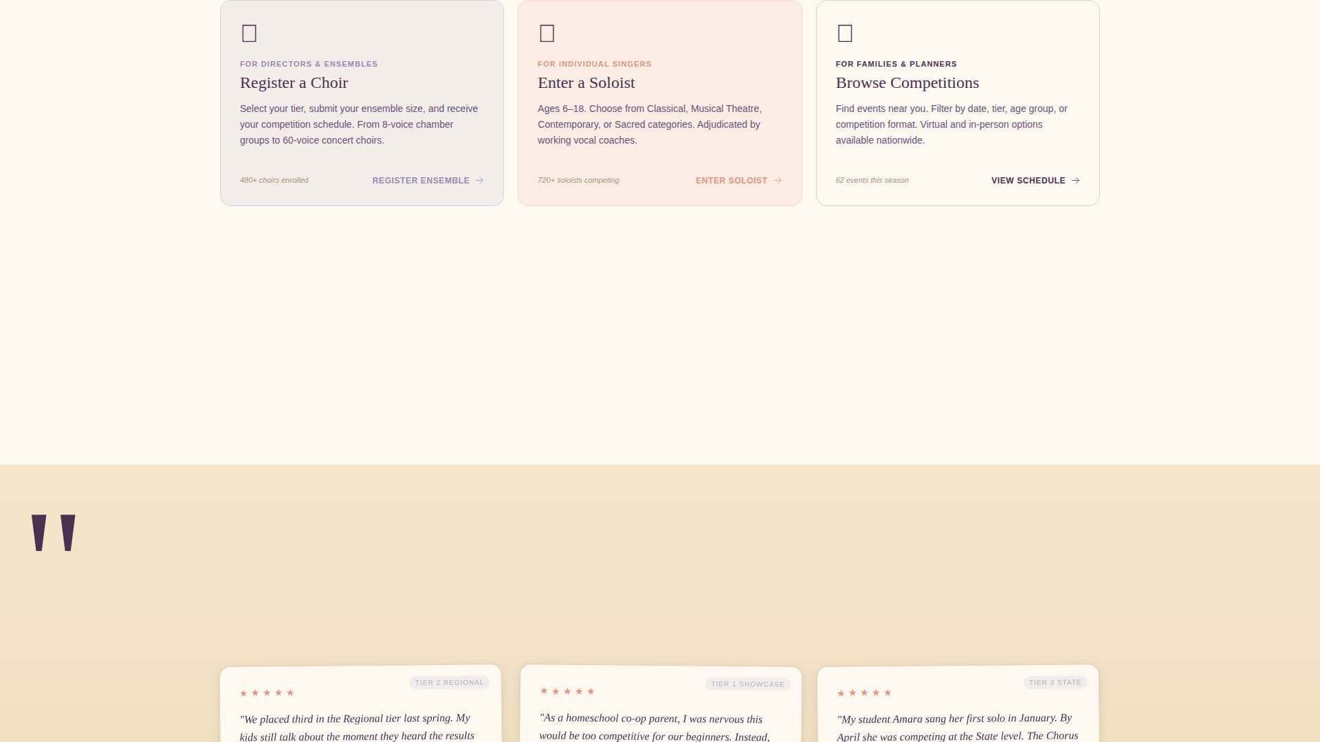 Chorus — Inspiring Vocal Ensemble Landing Page Template