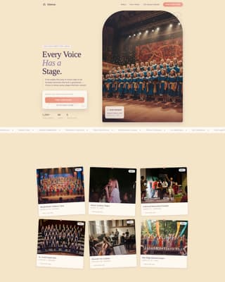 Chorus — Inspiring Vocal Ensemble Landing Page Template