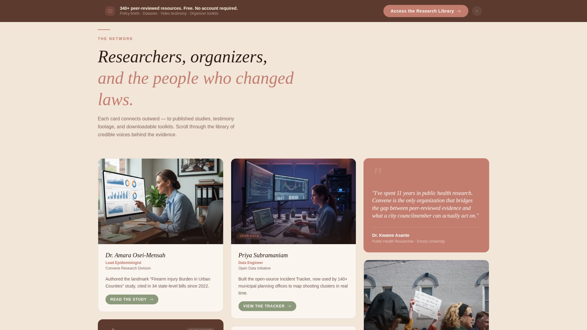 Convene - Powerful Gunviolenceprevention Landing Page Template