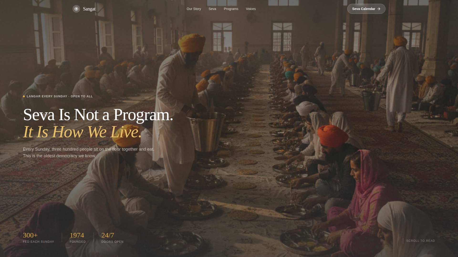 Sangat - Inspiring Gurdwara Landing Page Template