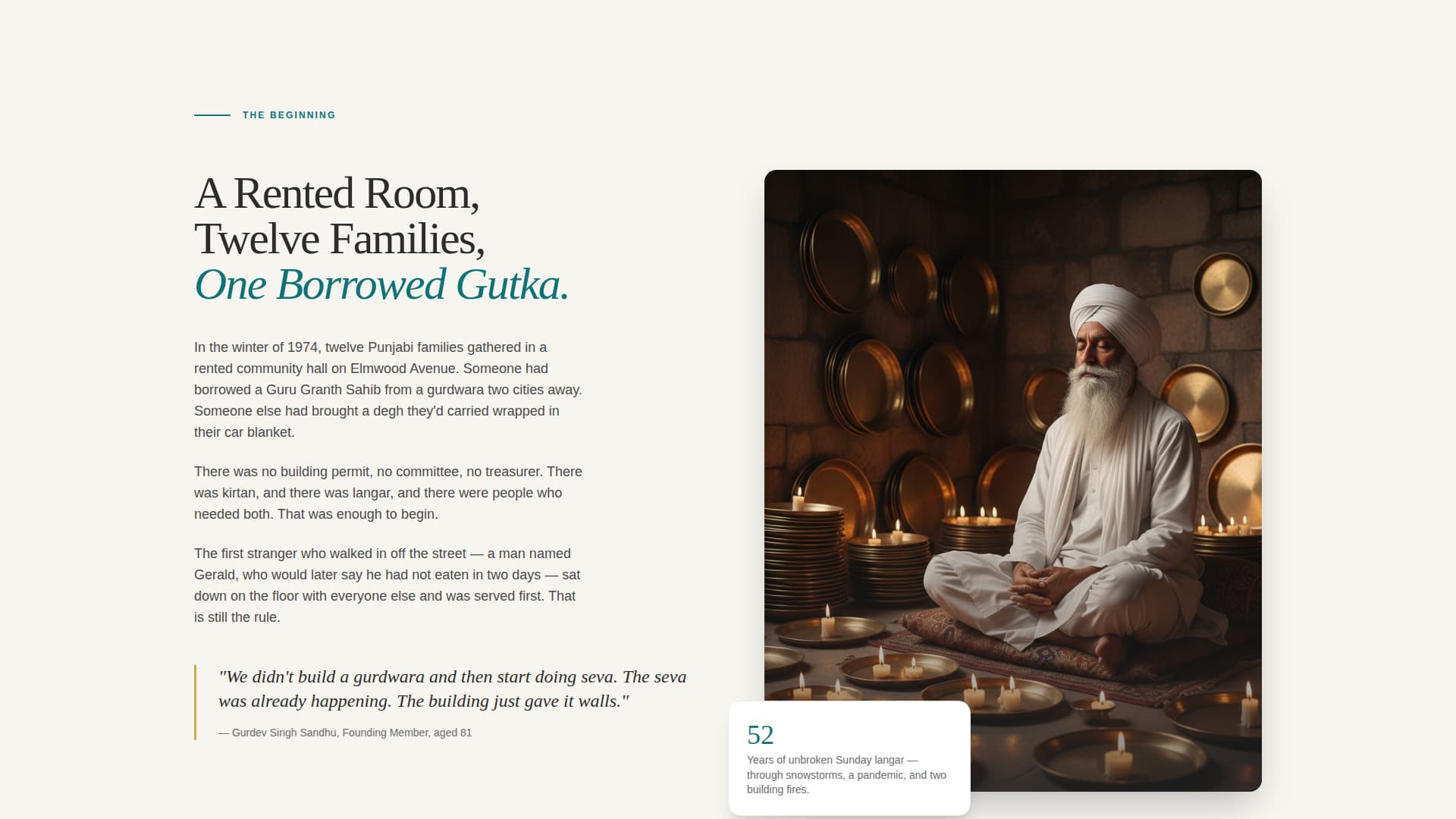 Sangat - Inspiring Gurdwara Landing Page Template