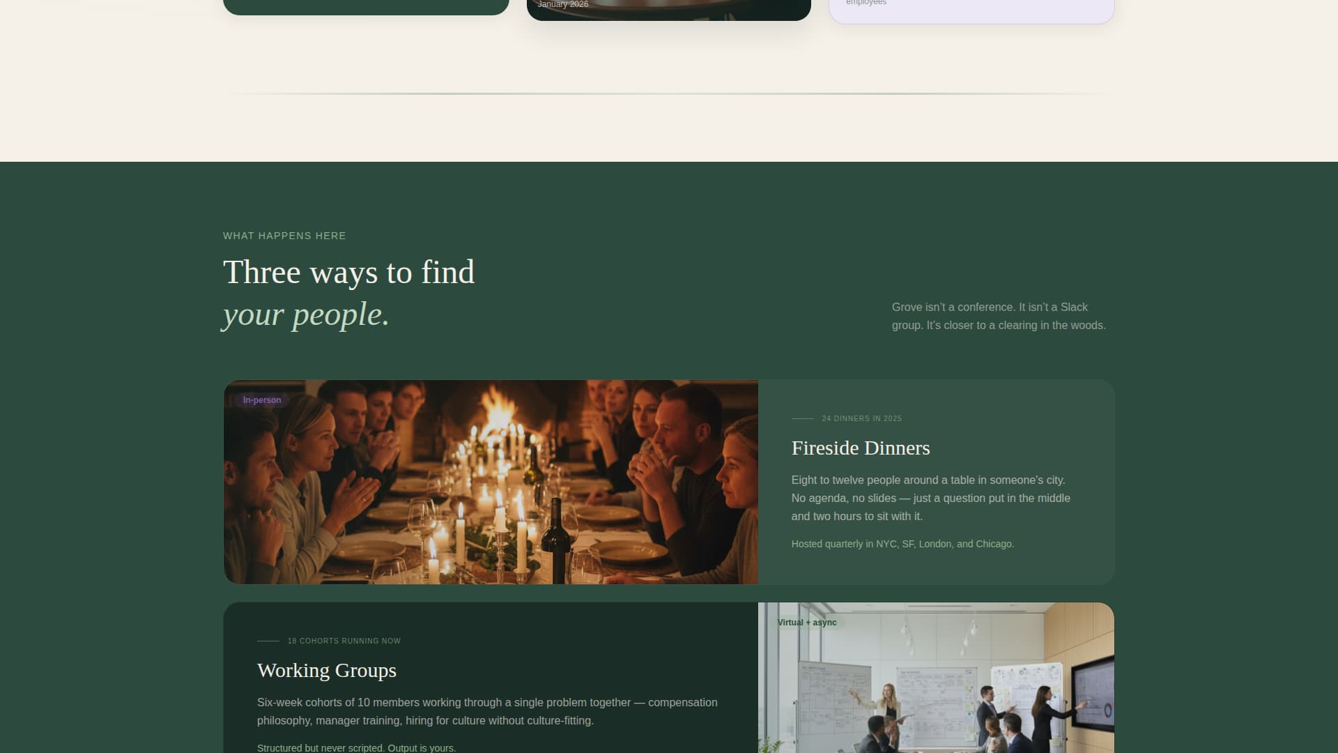 Grove - Thriving HR Community Landing Page Template
