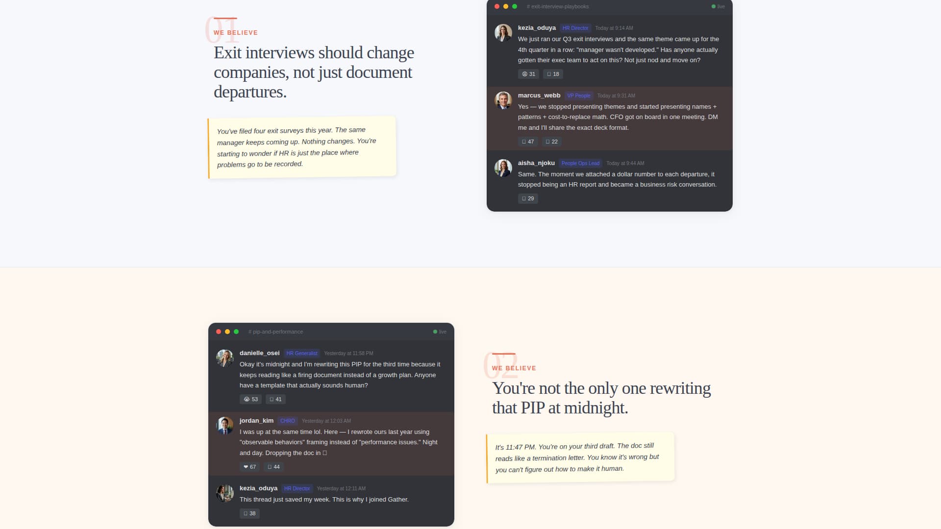 Gather - Empowering HR Leaders Landing Page Template