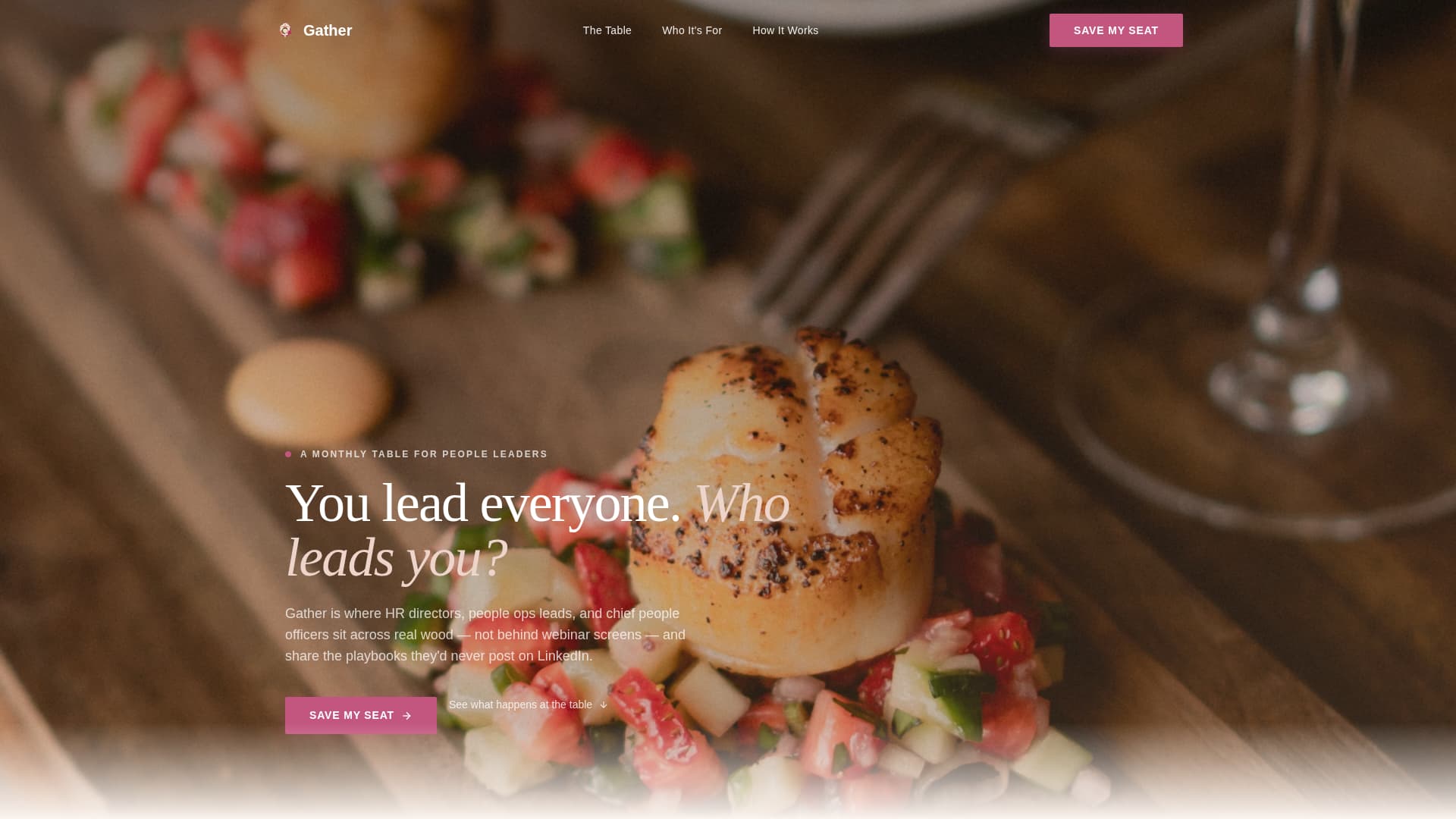 Gather - Warm Hrleaders Landing Page Template