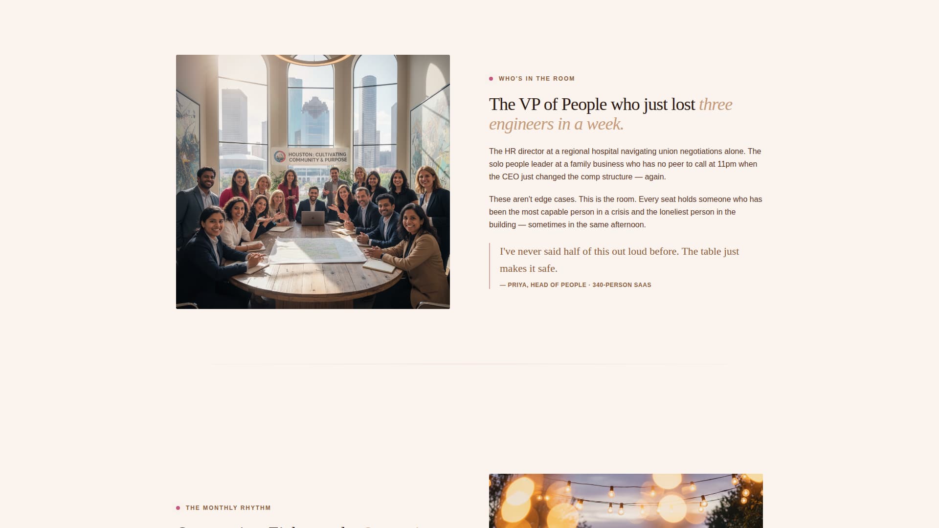Gather - Warm Hrleaders Landing Page Template