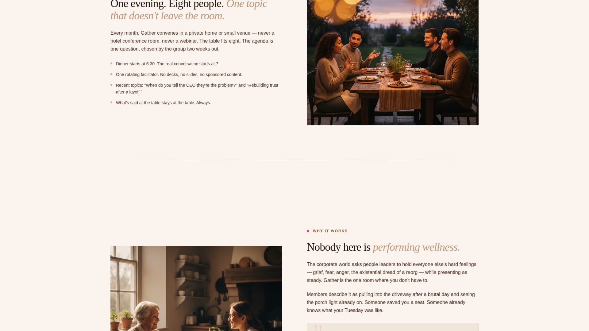 Gather - Warm Hrleaders Landing Page Template