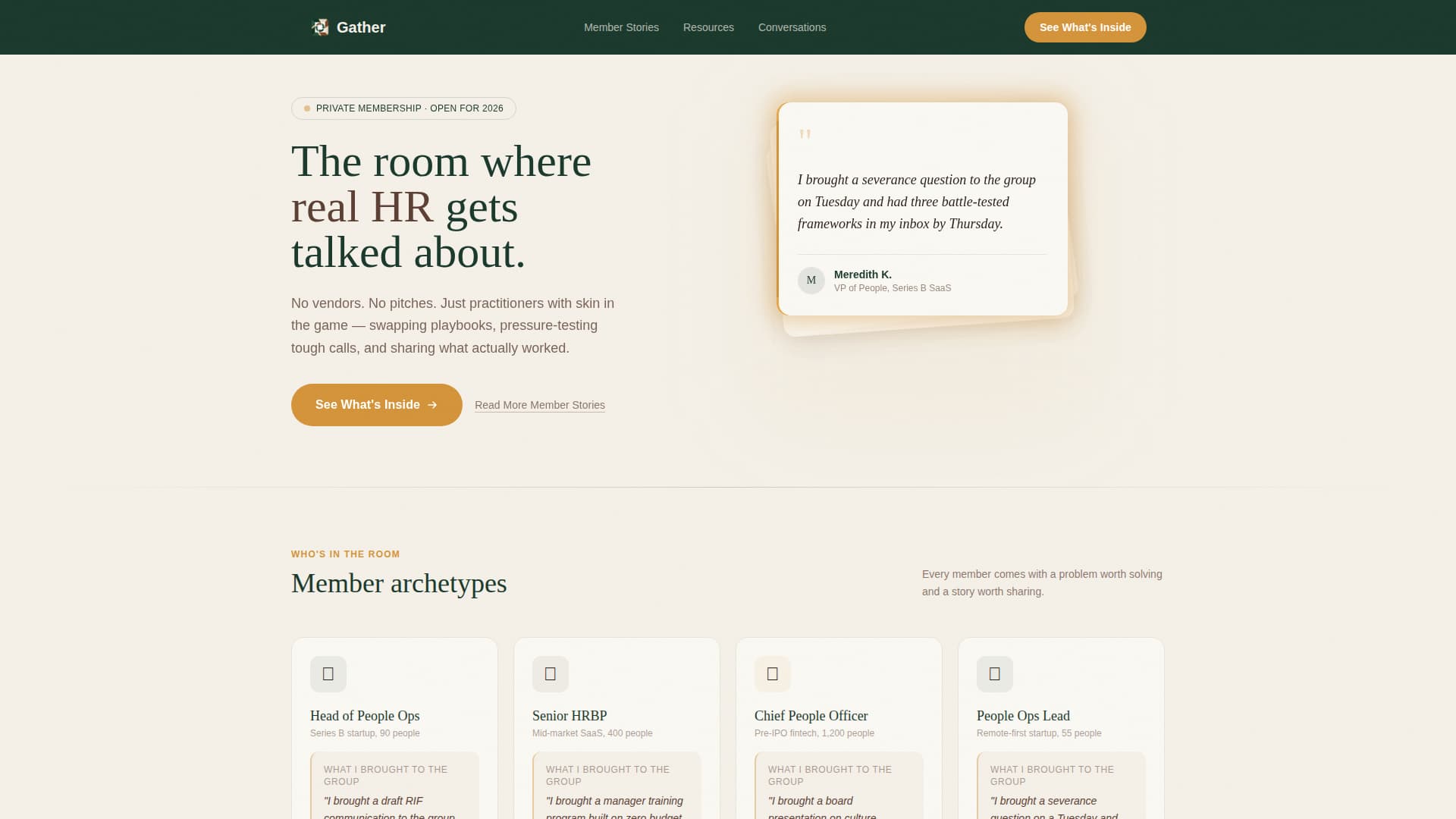 Gather - Trusted Hrleaders Landing Page Template