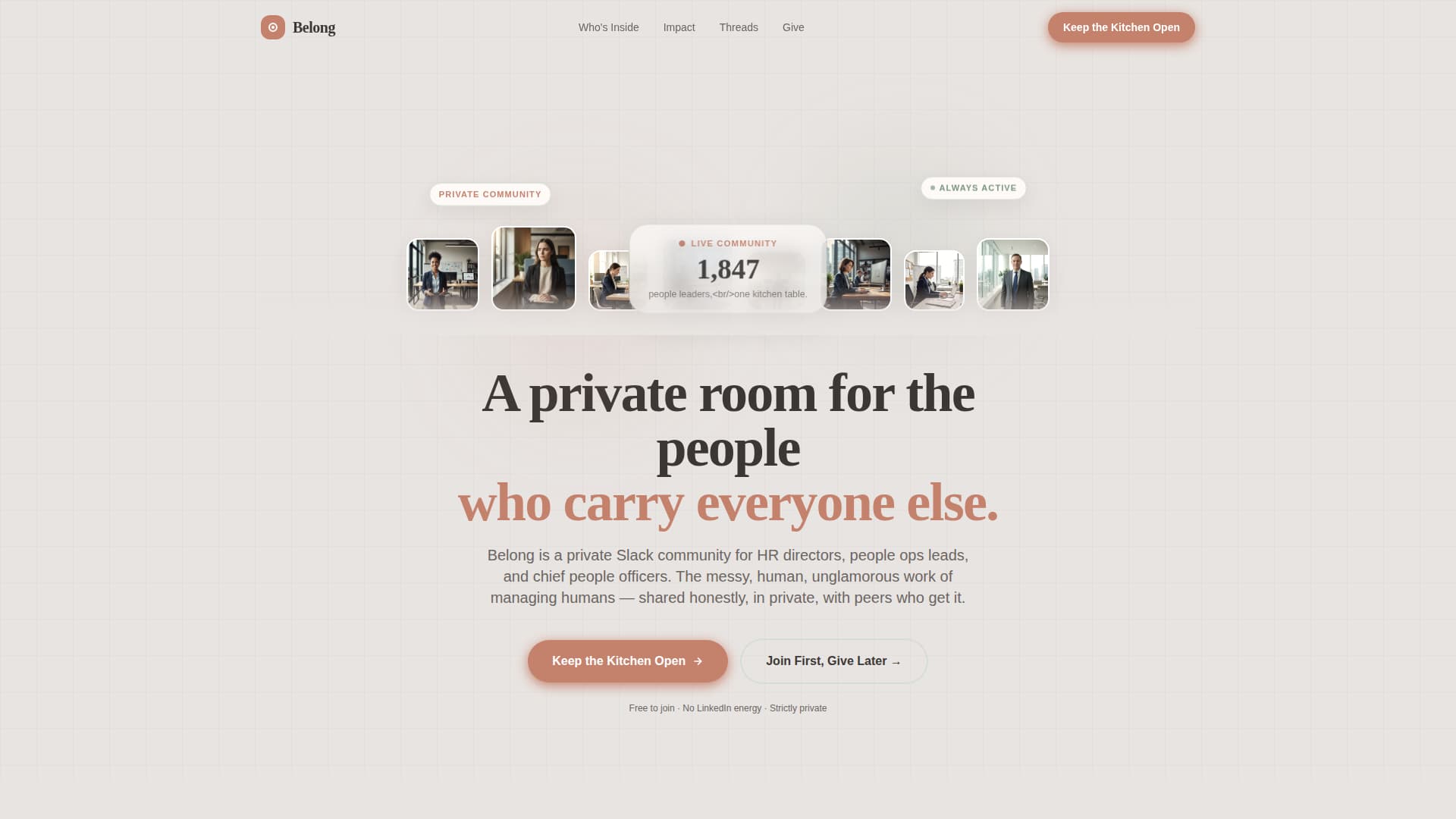 Belong - Heartfelt Hrcommunity Landing Page Template