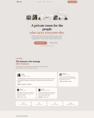 Belong - Heartfelt HR Community Landing Page Template
