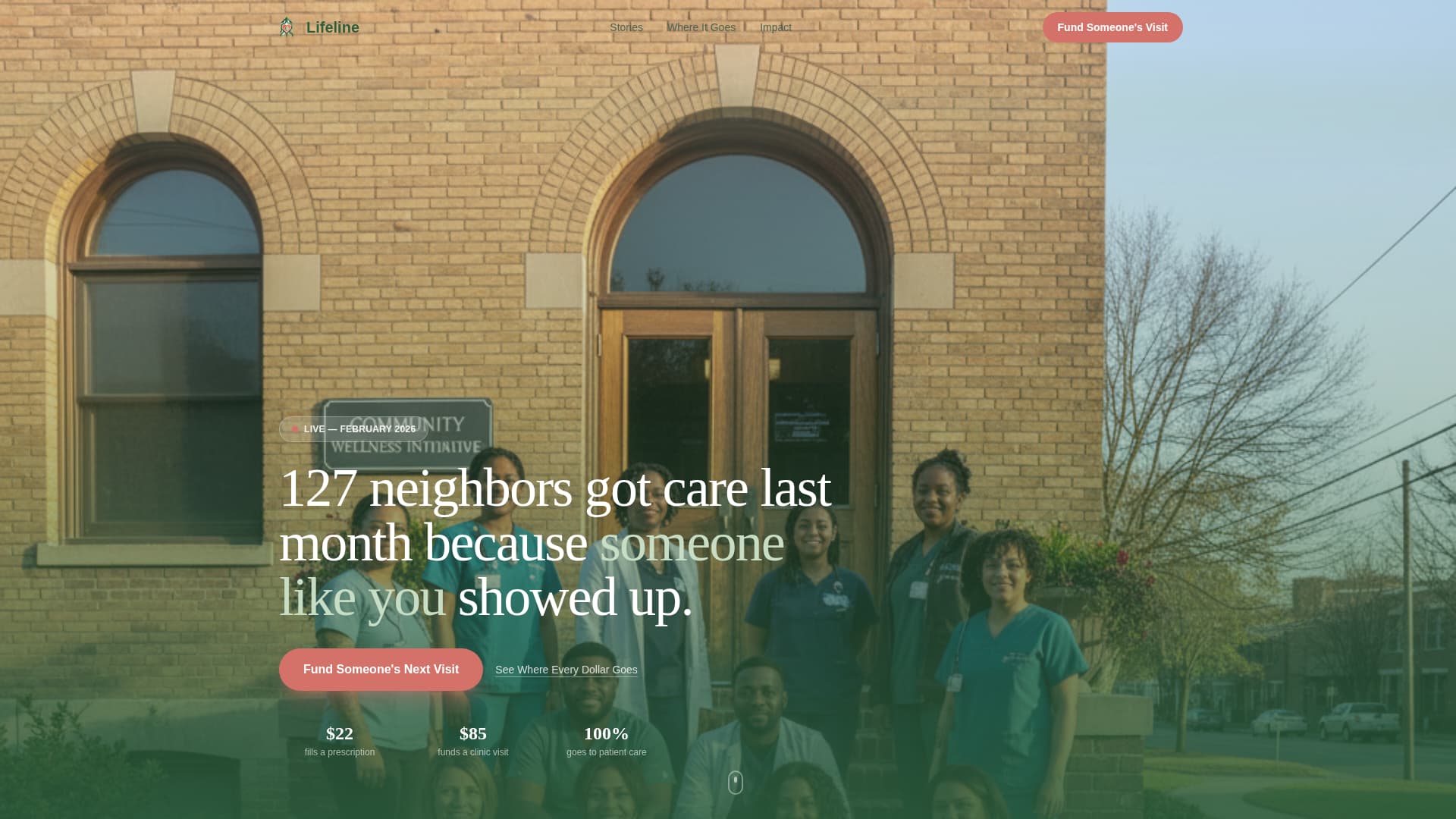 Lifeline - Compassionate Healthcare Landing Page Template
