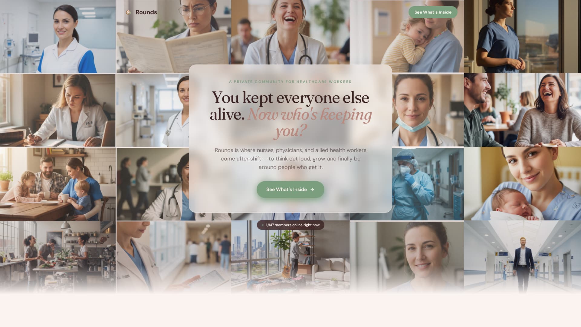 Rounds - Healing Professionals Landing Page Template