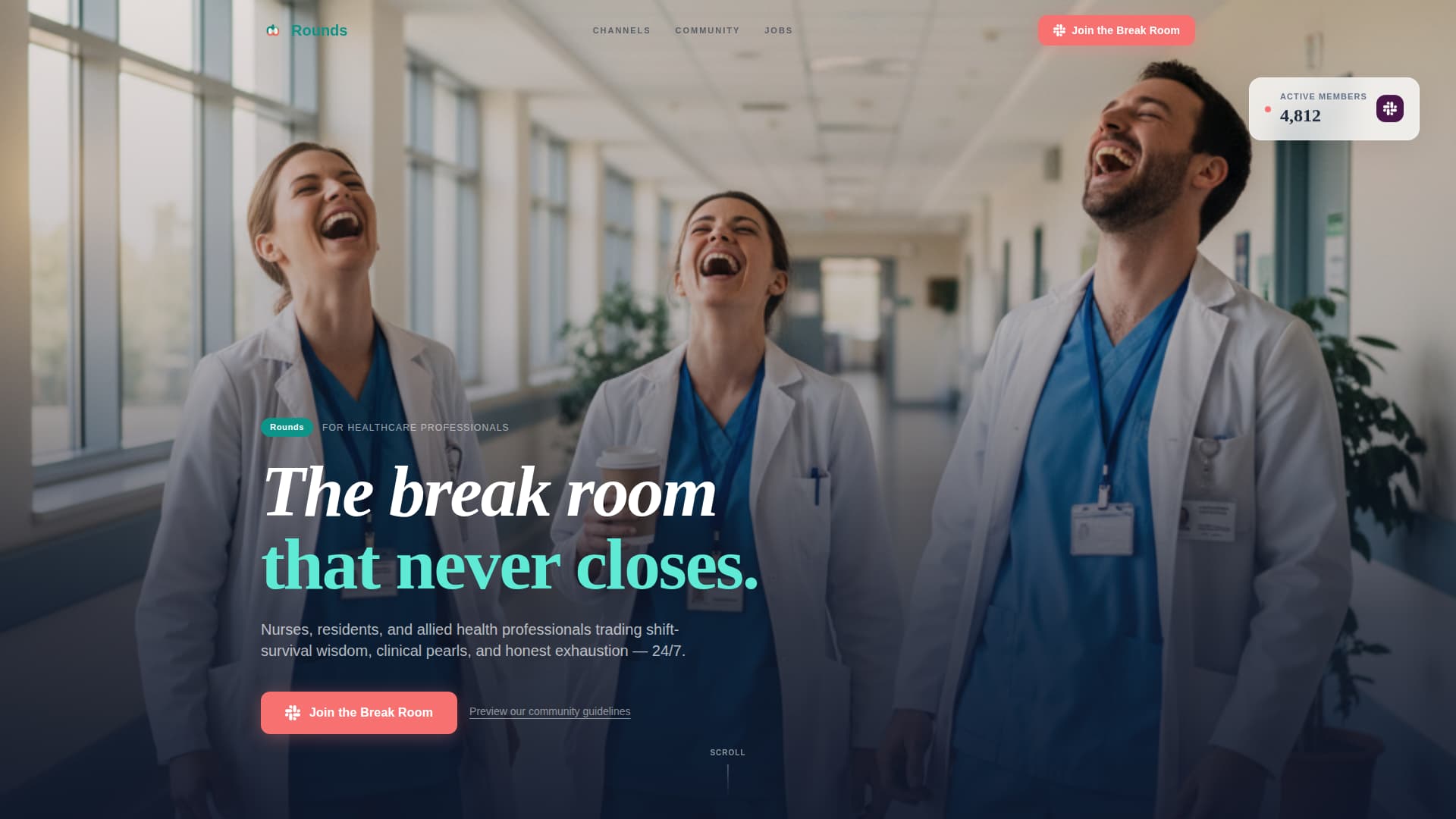 Rounds - Trusted Healthcare Landing Page Template