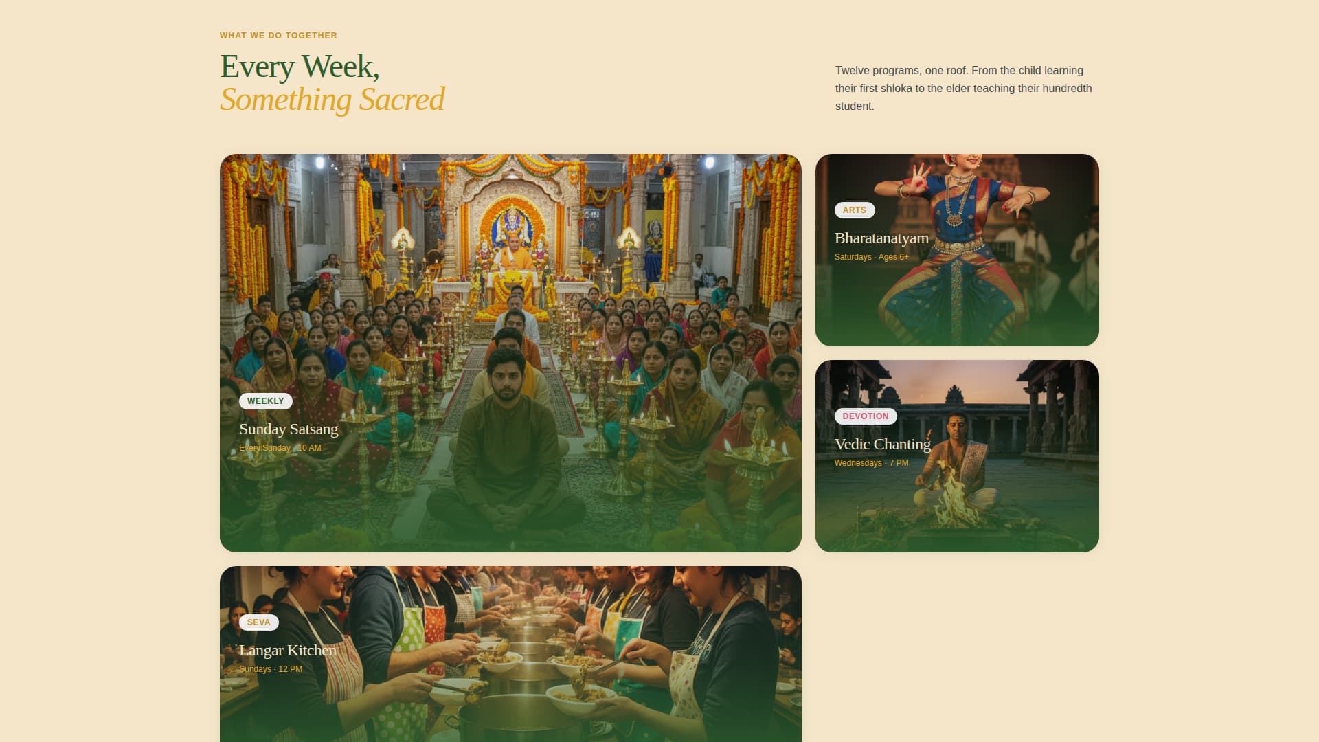 Sangam - Vibrant Hinduculturalcenter Landing Page Template