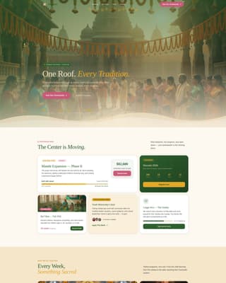Sangam - Vibrant Hinduculturalcenter Landing Page Template