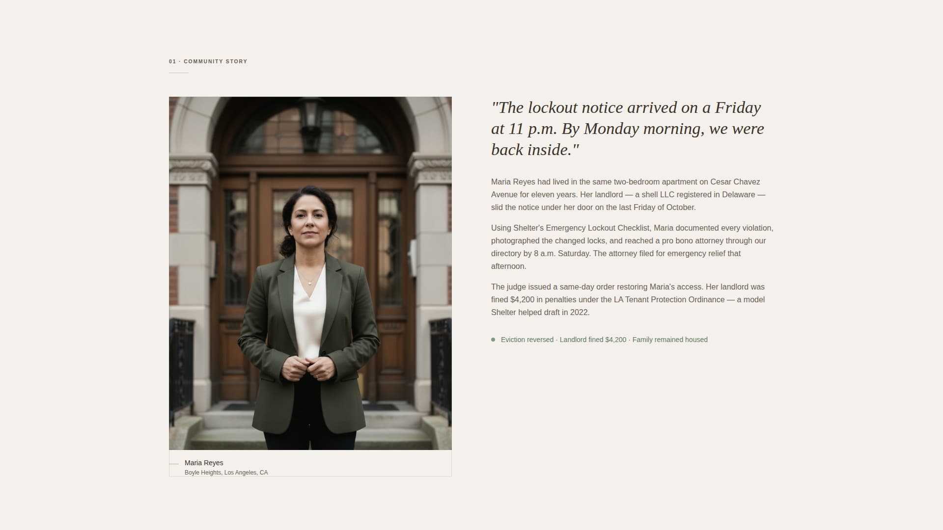 Shelter - Rooted Housing Landing Page Template