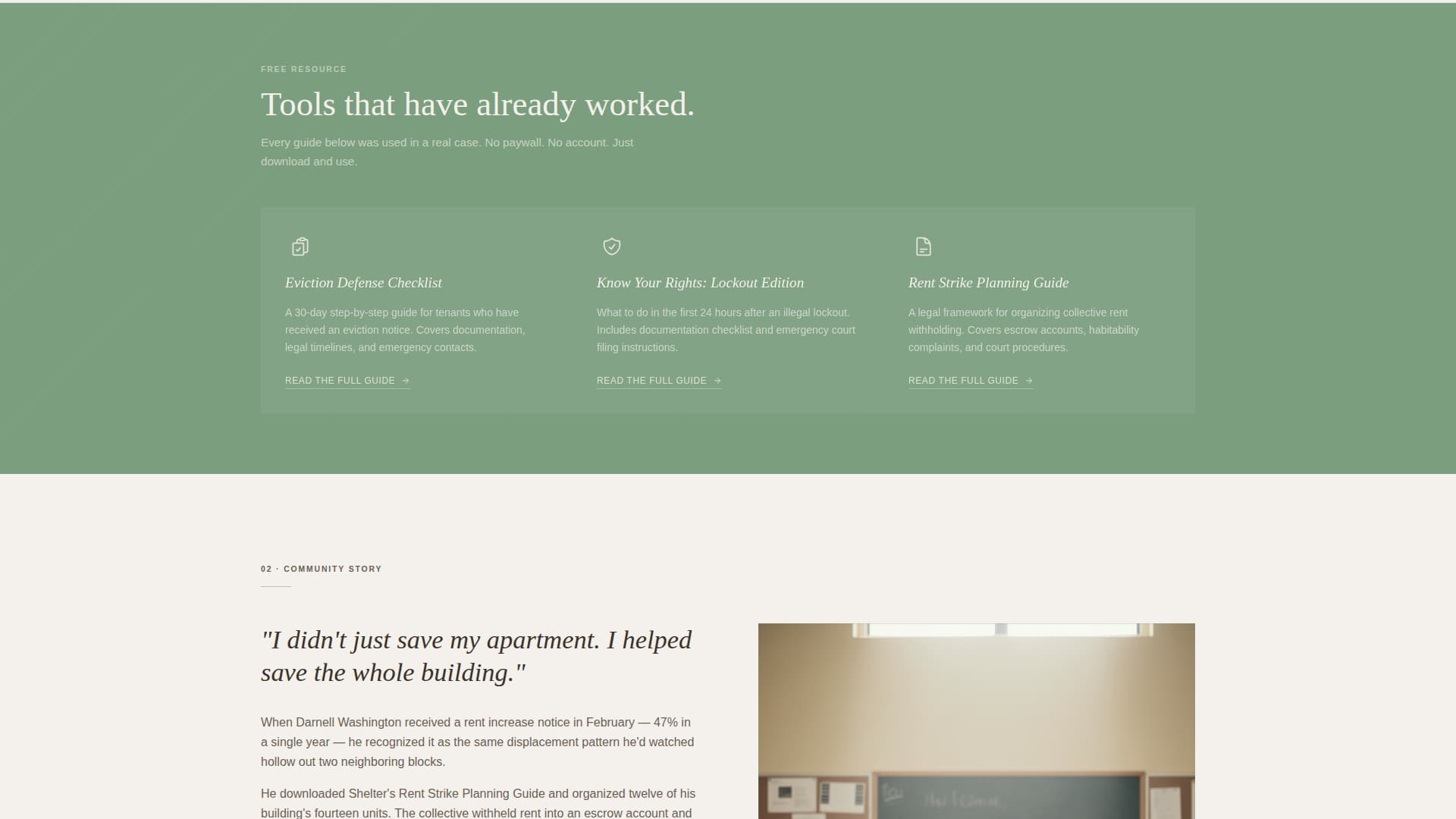 Shelter - Rooted Housing Landing Page Template
