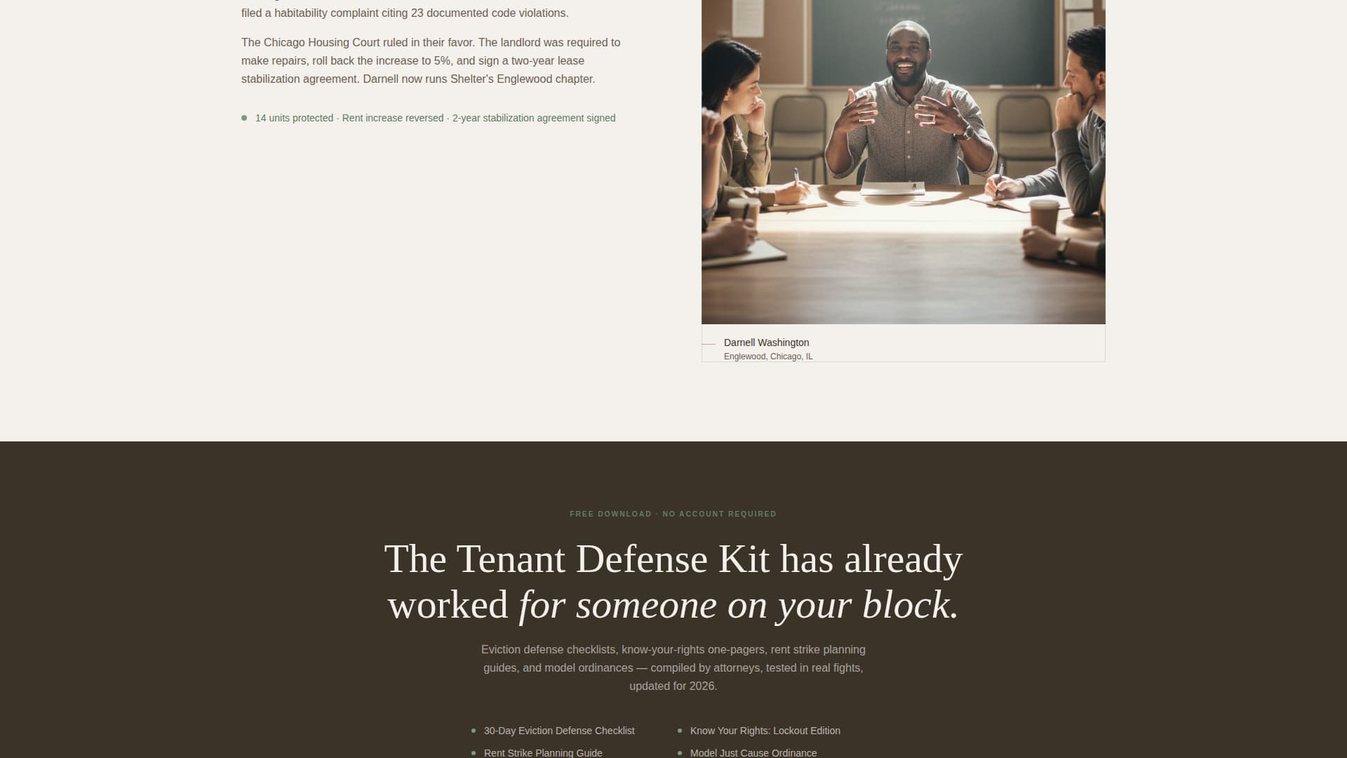 Shelter - Rooted Housing Landing Page Template