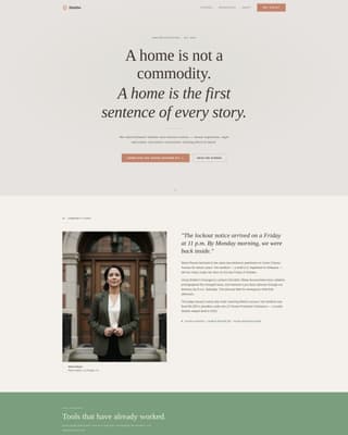 Shelter - Rooted Housing Landing Page Template